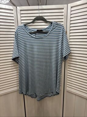 Studio Blue & White Striped Short-Sleeve Tee